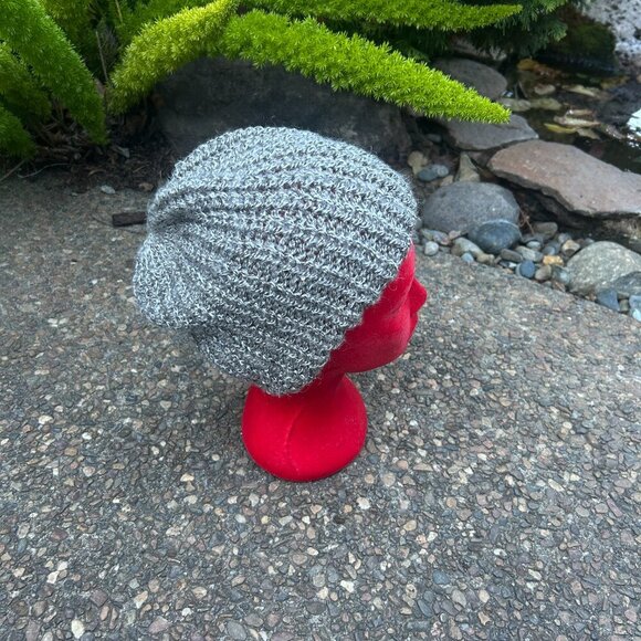 Dorfman Milano  Heather Gray Beaded Slouchy Knit Beanie - Picture 8 of 9